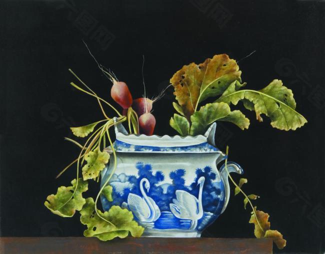 涓夋湡 CCC (168)花卉水果蔬菜器皿静物印象画派写实主义油画装饰画