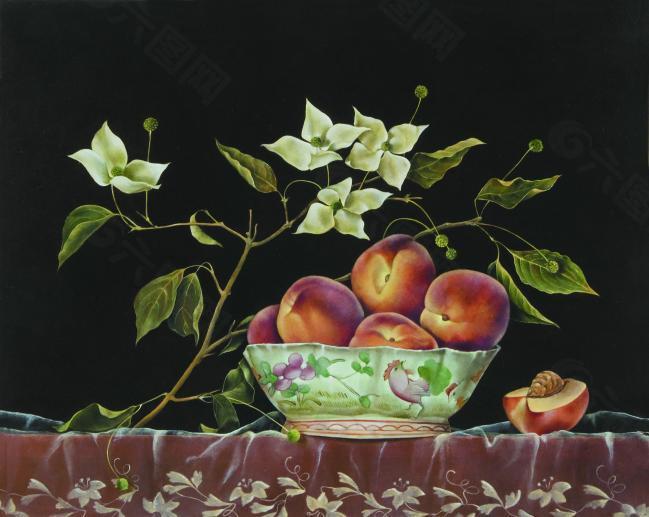 涓夋湡 CCC (175)花卉水果蔬菜器皿静物印象画派写实主义油画装饰画