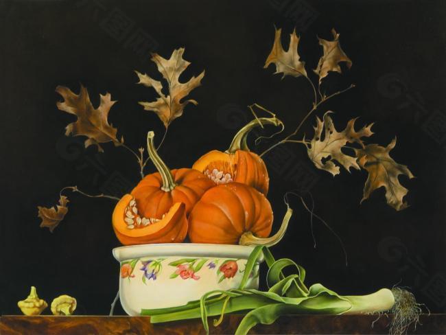 涓夋湡 CCC (176)花卉水果蔬菜器皿静物印象画派写实主义油画装饰画