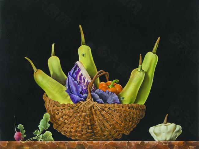 涓夋湡 CCC (177)花卉水果蔬菜器皿静物印象画派写实主义油画装饰画