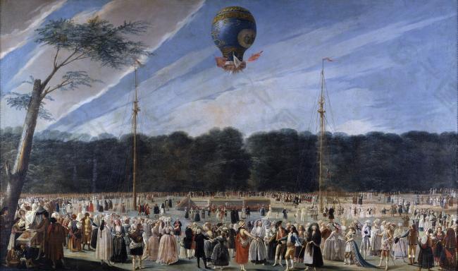 Carnicero, Antonio - The Ascent of a Montgolfier Balloon in Aranjuez, 1784西方古典风景建筑自然水景山水田园动物印象派写实主义油