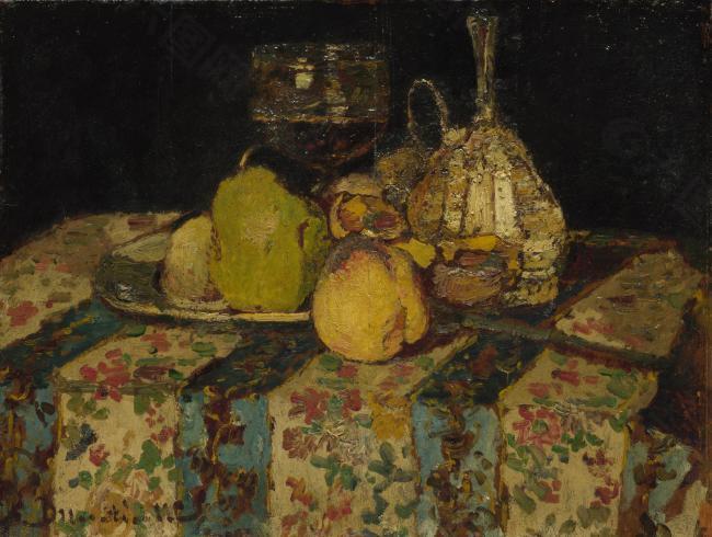 Adolphe Monticelli - Still Life - Fruit静物水果瓜果蔬菜器皿食物印象画派写实主义油画装饰画