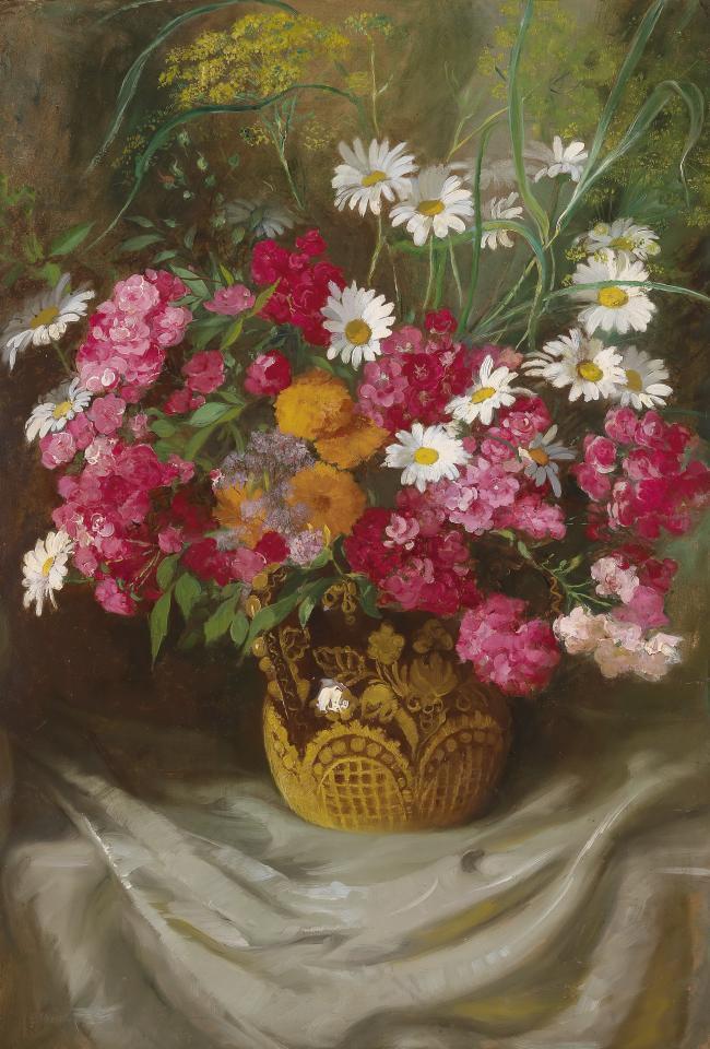 闈欑墿鑺卞崏831 (123)静物花卉油画超写实主义油画静物