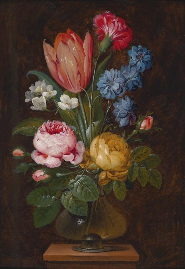 闈欑墿鑺卞崏831 (74)静物花卉油画超写实主义油画静物