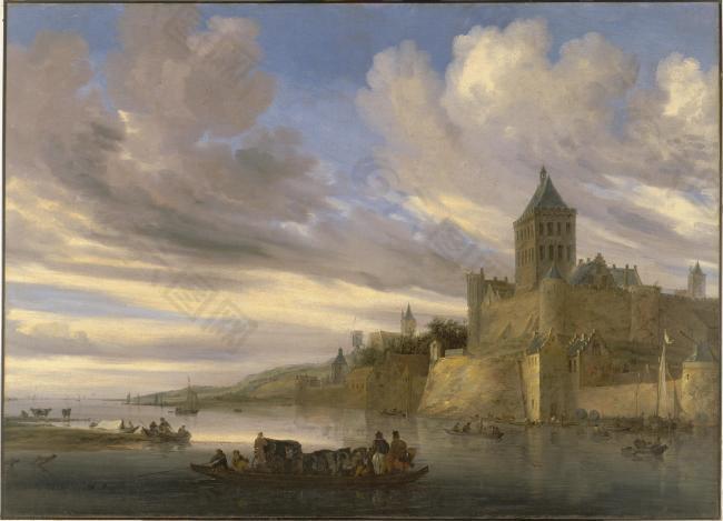 Salomon van Ruysdael风景建筑田园植物水景田园海洋船只印象画派写实主义油画装饰画