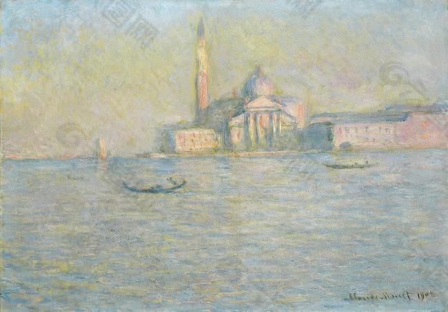 San Giorggio Maggiore, 1908风景建筑田园植物水景田园印象画派写实主义油画装饰画