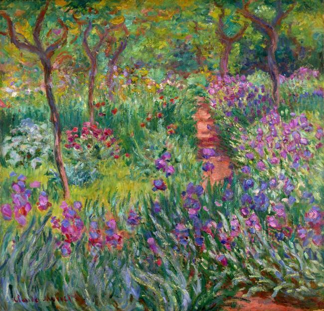 The Iris Garden at Giverny, 1899-1900 v2风景建筑田园植物水景田园印象画派写实主义油画装饰画