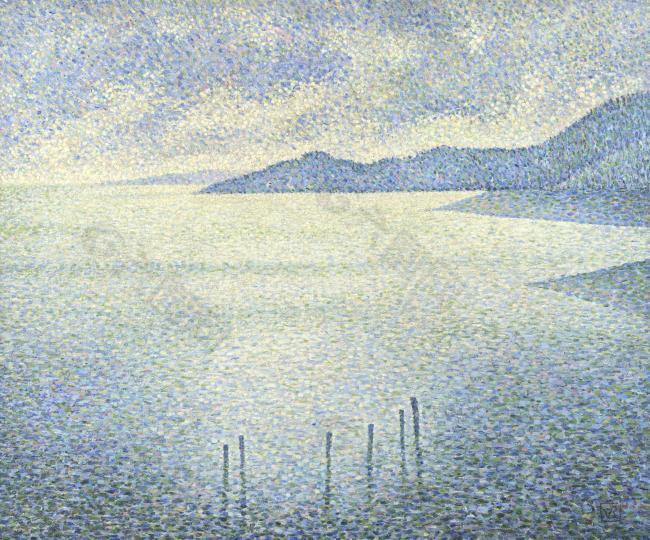 Th茅o van Rysselberghe - Coastal Scene风景建筑田园植物水景田园印象画派写实主义油画装饰画