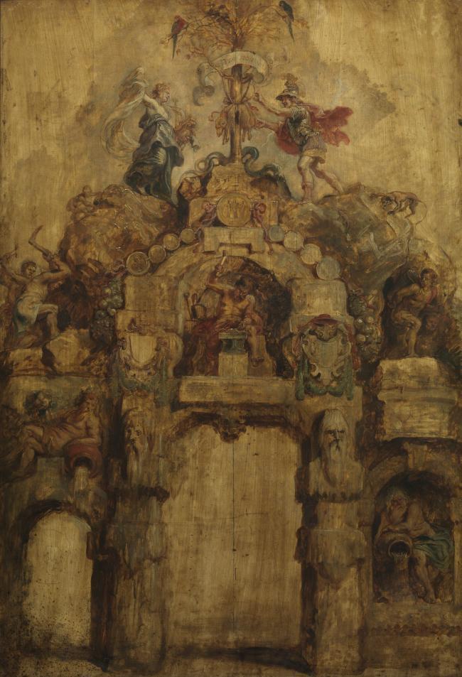 Peter Paul Rubens - The Arc of the Mint (reverse)德国画家彼得保罗鲁本斯peter paul rubens宫廷人物人体油画装饰画
