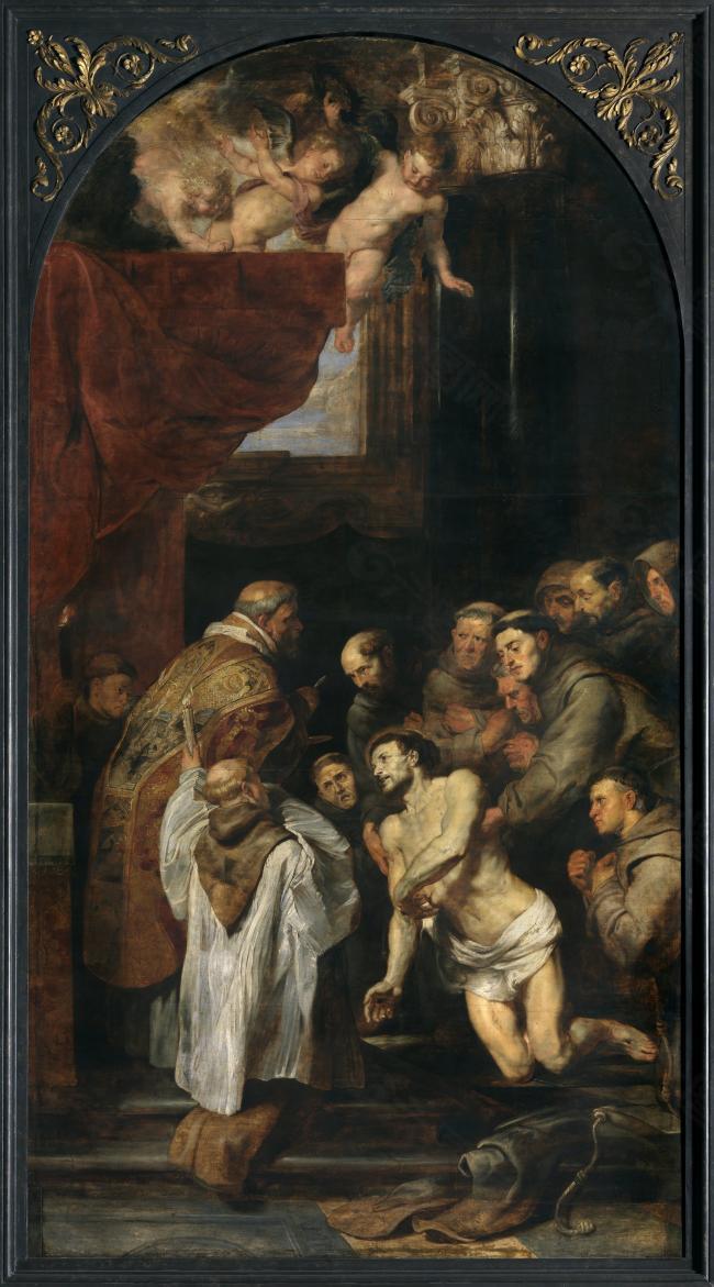 Peter Paul Rubens - The Last Communion of Francis of Assisi德国画家彼得保罗鲁本斯peter paul rubens宫廷人物人体油画装饰画