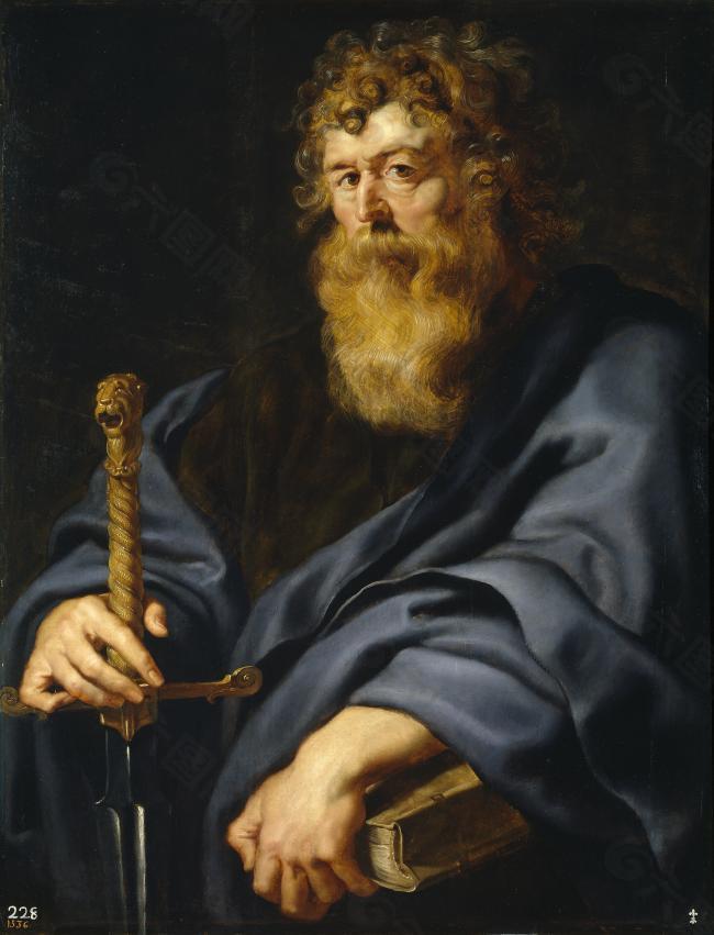 Rubens, Peter Paul - Saint Paul, Ca. 1611德国画家彼得保罗鲁本斯peter paul rubens宫廷人物人体油画装饰画