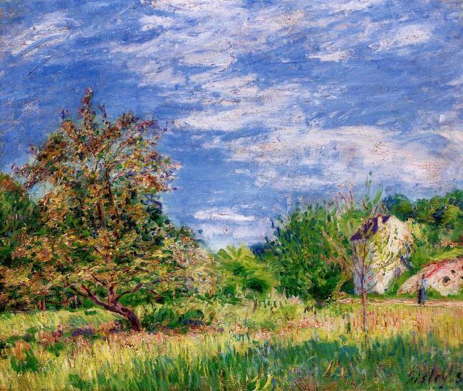Alfred Sisley 0347法国画家阿尔弗雷德西斯莱Alfred Sisley印象派风景自然油画装饰画