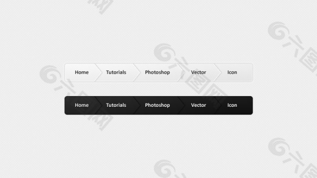 面包屑导航PSD分层素材