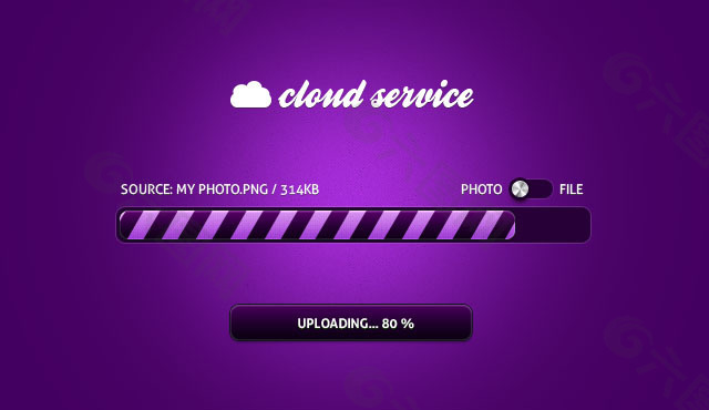 炫彩云上传网页进度条