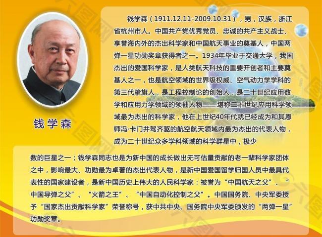 励志园 科技伟人篇钱学森图片