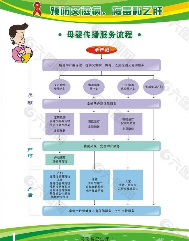 预防艾滋病 梅毒和乙肝母婴传播流程图图片