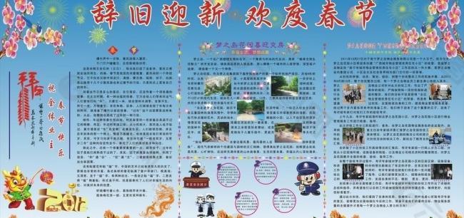 春节小区宣传栏图片