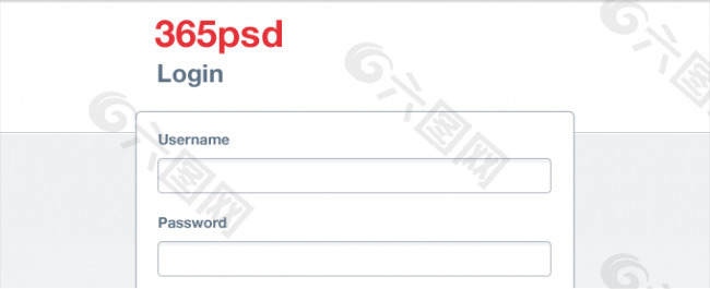 登录表单PSD