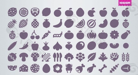 食品类app可爱图标设计