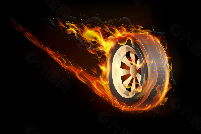燃烧的轮胎