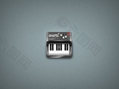 app按钮：精致写实钢琴调音器ICON