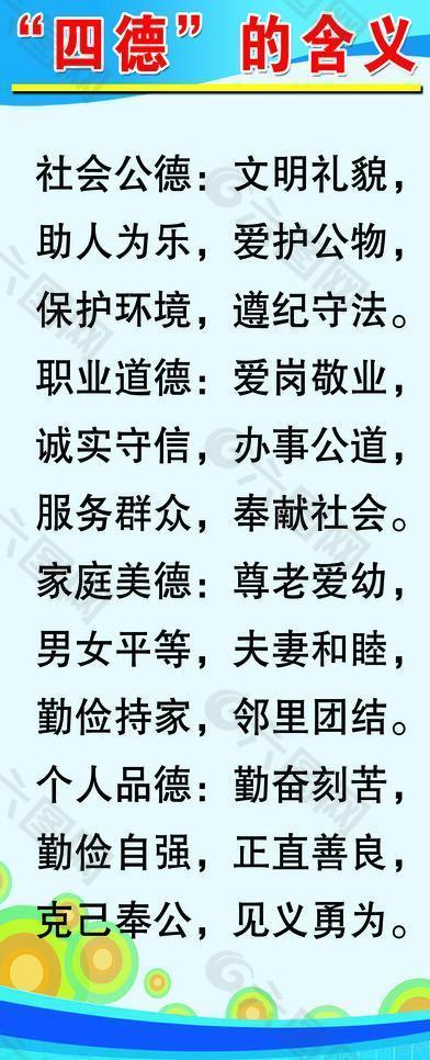 四德的含义展板图片