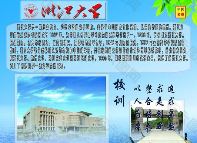 浙江大学展板图片