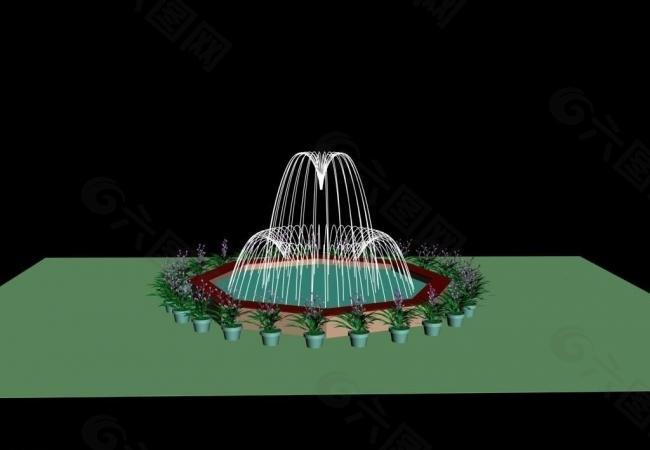 喷泉3d设计图片