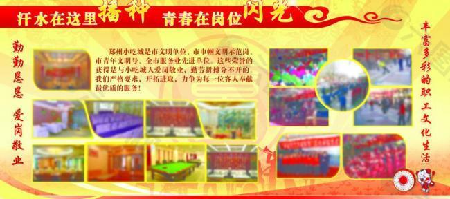 郑州小吃城宣传展板图片