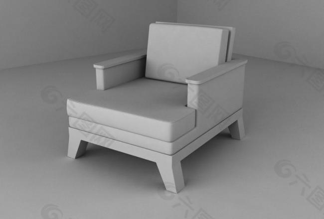 3d中式躺椅模型下载图片