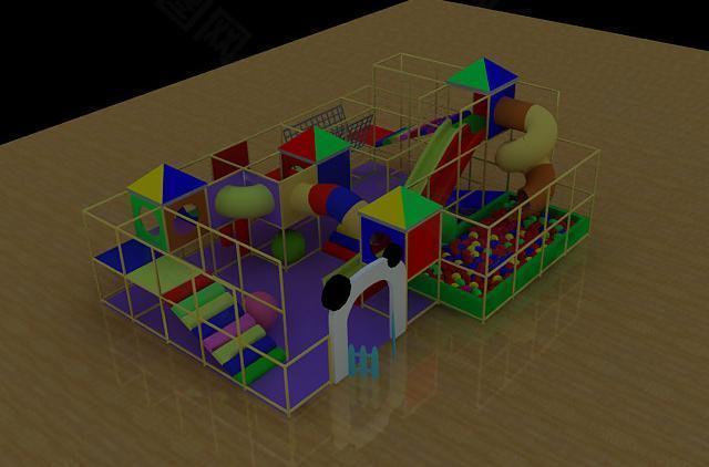 3d淘气堡模型图片