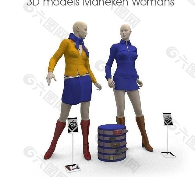 商业人物3d模型图片