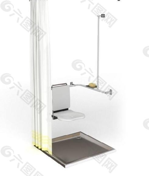 3d精美沐浴室模型图片