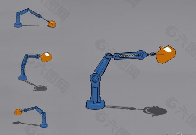 机械手臂3d模型动画图片