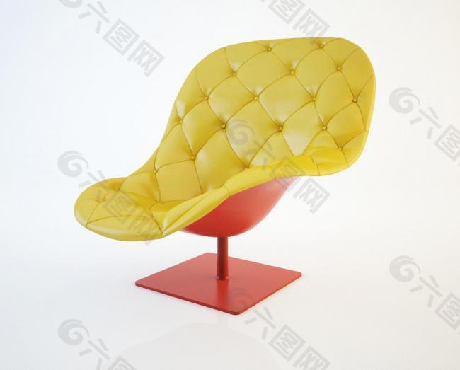 单人沙发座椅3d max模型图片