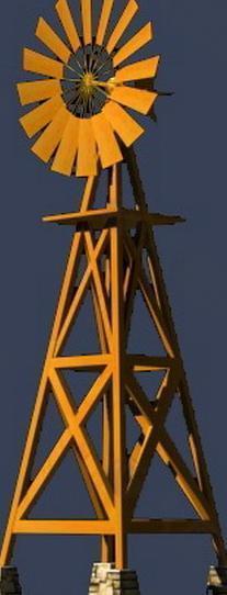 max 3d 模型 风车图片