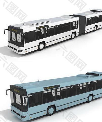 公交车模型3d素材图片