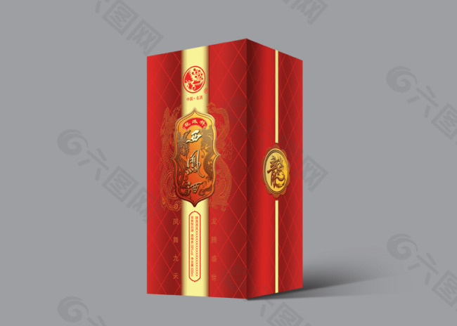 西凤酒酒盒（展开图）包装设计