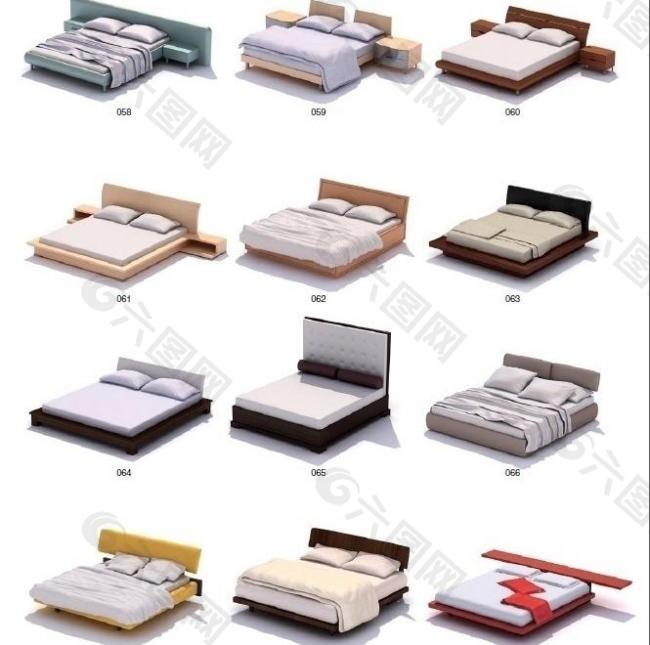 现代床 木床 家具图片