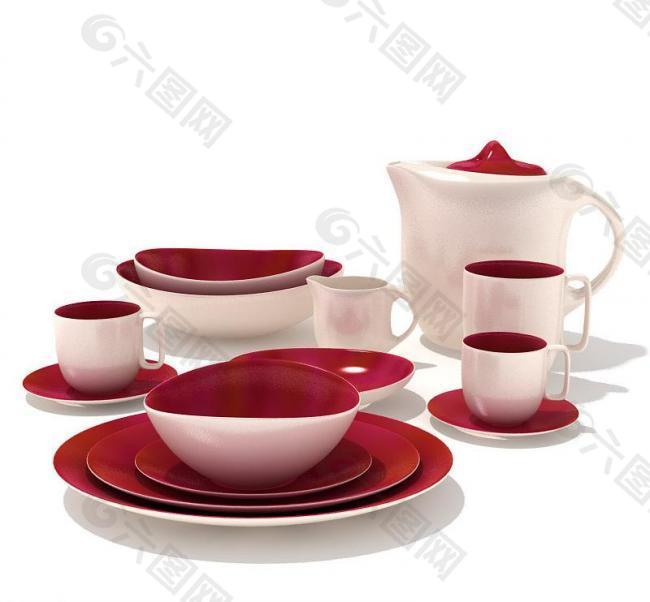 茶杯 杯垫 茶杯模型图片