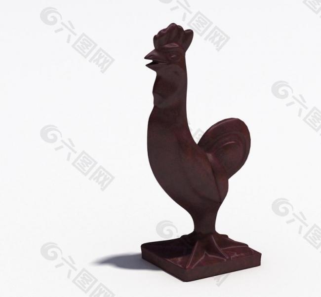 公鸡 雕塑模型图片