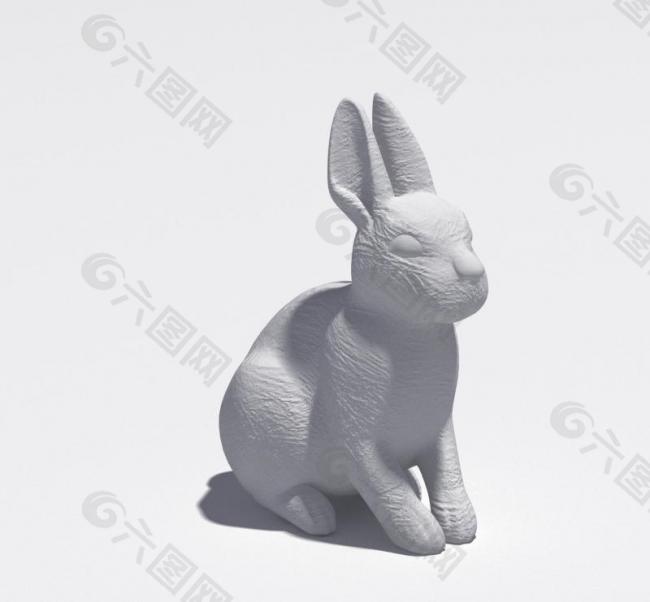 兔子 雕塑模型图片