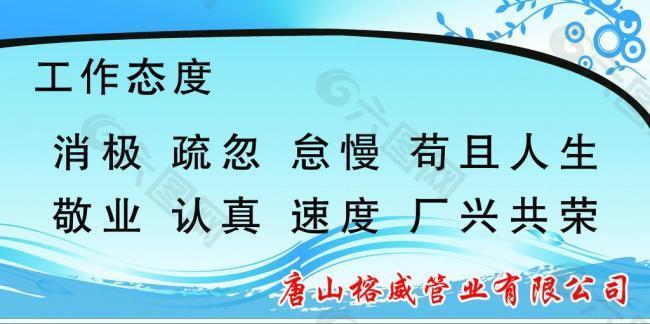 工作态度展板图片