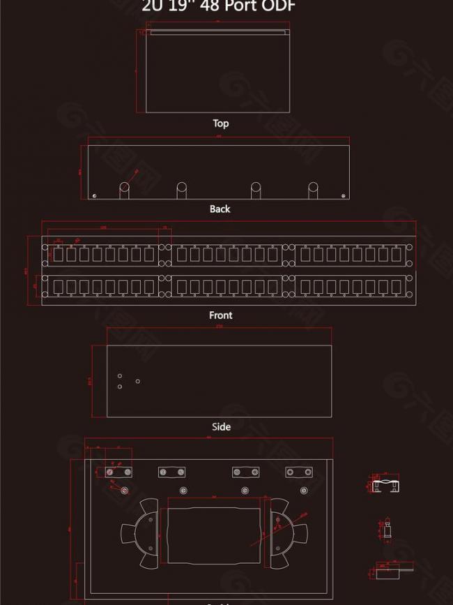 48口配线架图片