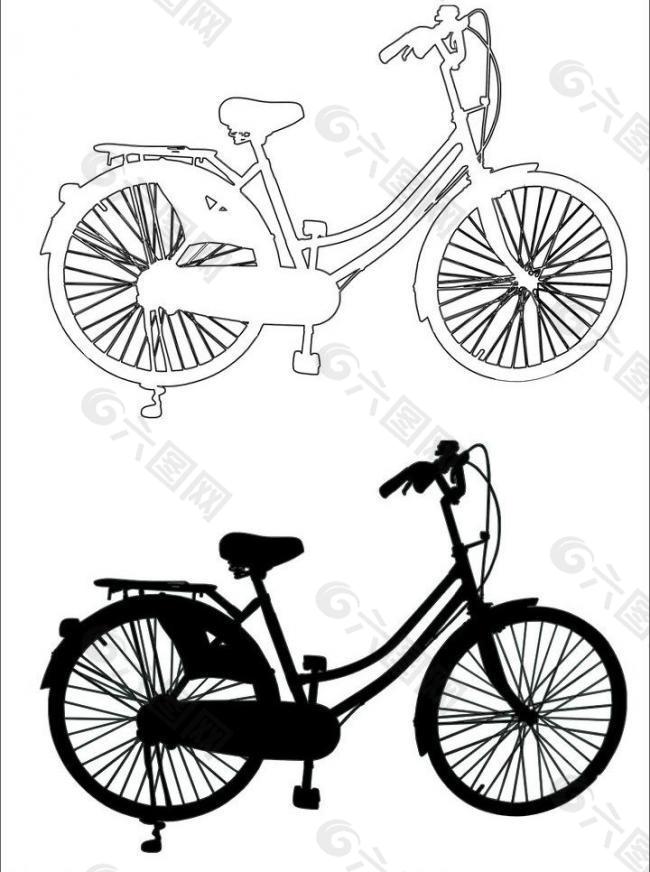 自行车 淑女车图片