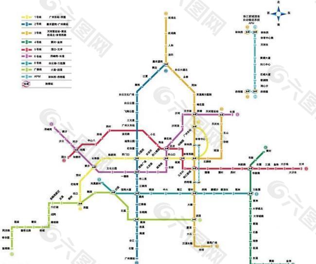 广州地铁线路图图片