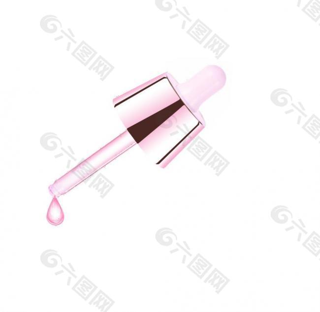 粉色化妆品滴管图片