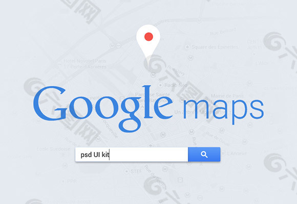 Google 地图UI界面（psd）