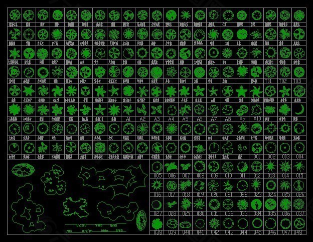 CAD平面植物