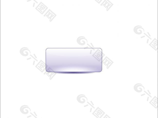 透明水晶方形按钮紫色图片